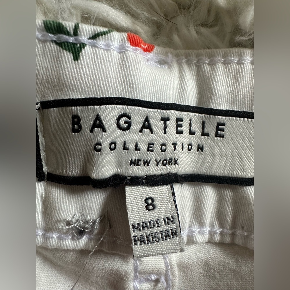 Bagatelle White Pants with Cherry Accents - Picture 6 of 10